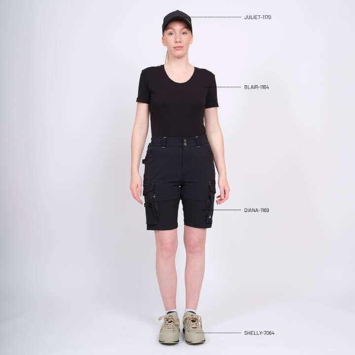NW NINE WORTHS Damen Arbeits-Bermuda Diana Stretch